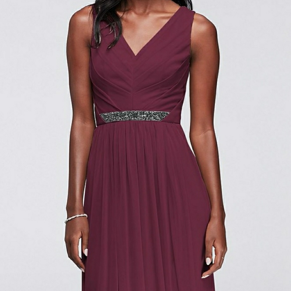 Wine Size 20 David's Bridal Bridesmaid Dress 2017